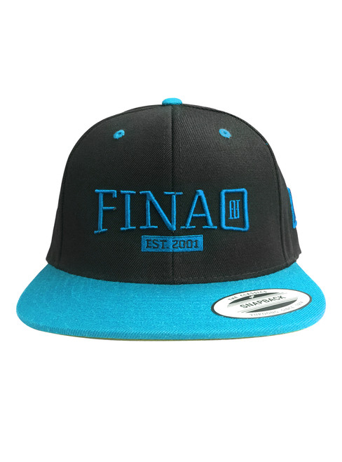 Classic 3D FINAO Snapback Flexfit Pro-Style Wool Hat - Teal & Black