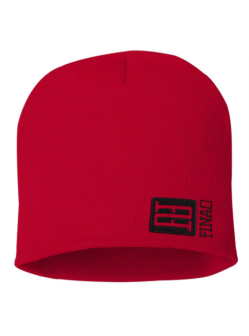 FINAO Big Mark Beanie Hat - Red