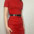 Red ruched dress 