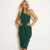 Green Knitted One Shoulder Belted Dress