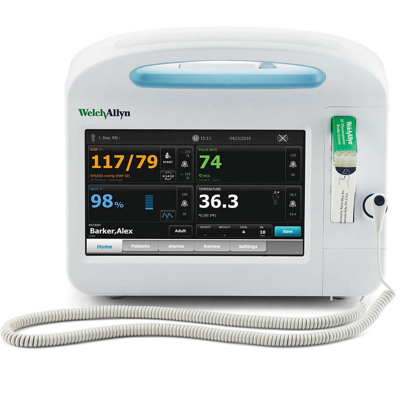 Vital Signs Patient Monitor Checking SpO2 ECG Blood Pressure Body  Temperature US