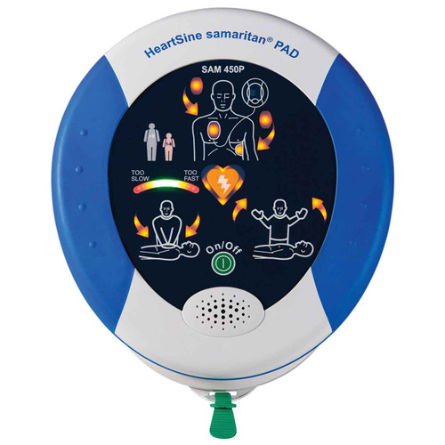 HeartSine Samaritan 450P Automated External Defibrillator (AED) HS80515-000002 weighs only 2.4 pounds is easily portable and available in Semi-Automatic.