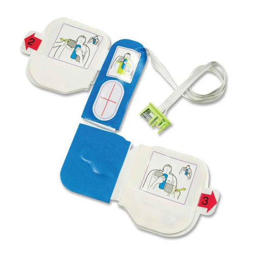 ZOLL AED Plus CPR D-PADz Adult Defibrillator Pads 8900-0800-01 - High-quality electrodes for AED use. Includes CPR barrier mask, scissors, disposable gloves, prep razor, towel, and moist towelette. Compatible with ZOLL AED Plus and ZOLL AED Pro. Shelf life up to 5 years.