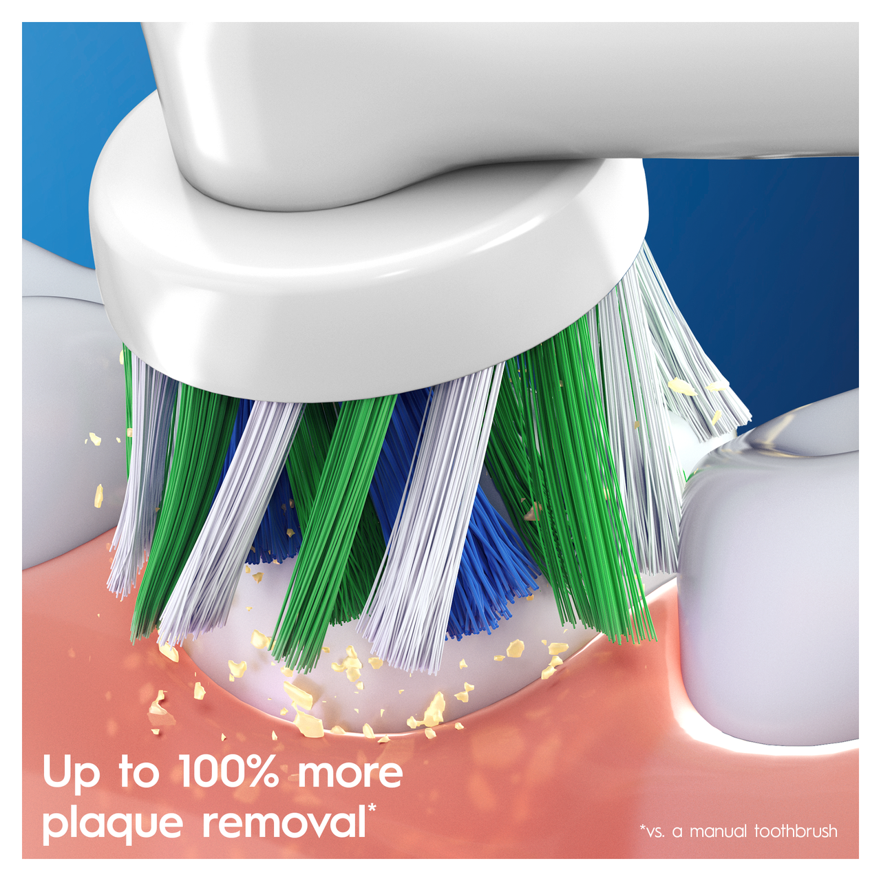 Oral-B Cross Action Replacement Brush Head - 3 Pack/Black (EB50BK-3) | Harvey Norman New Zealand