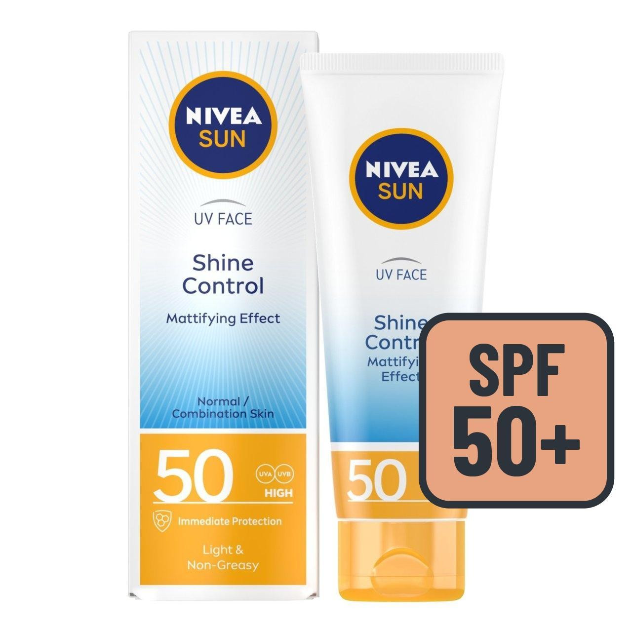nivea sun face spf 50 shine control 50ml