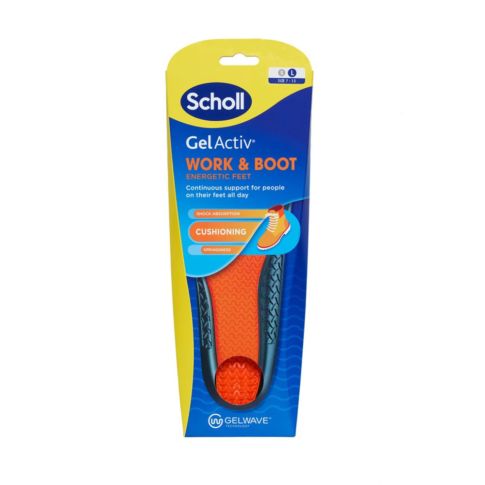 Scholl Gel Activ Work Boot Insoles Large