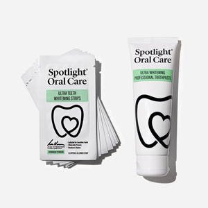 Spotlight Oral Care 14 Day Ultra Teeth Whitening Strips and Ultra Whitening Toothpaste Kit