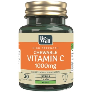 Be Well High Strength Chewable Vitamin C 1000mg Tablets 30s