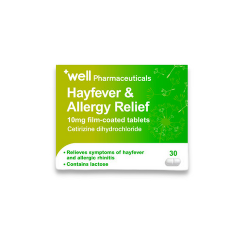 Well Allergy & Hayfever Relief 10mg Cetirizine 30s