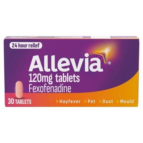 Allevia 120mg Tablets Hayfever Allergy Relief 30s