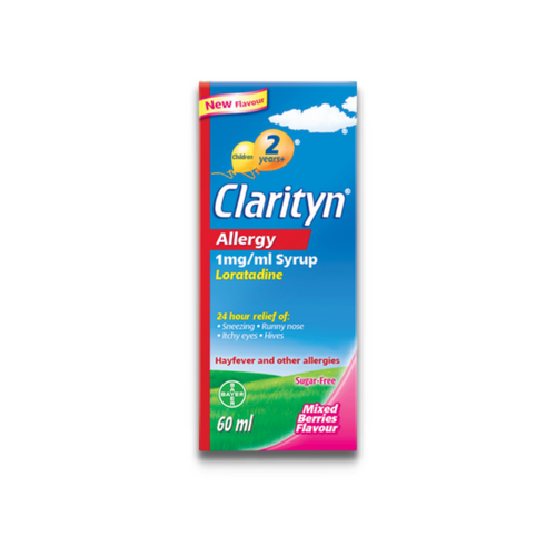Clarityn Allergy 1mg/ml Syrup Mixed Berries Flavour 60ml