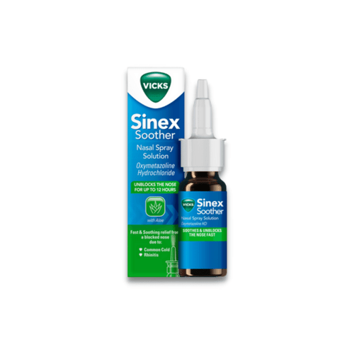 Vicks Sinex Soother Decongestant Nasal Spray With Aloe Vera Bottle 15ml