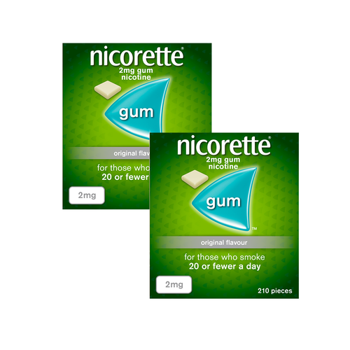 Nicorette 8 Week Bundle - Gum Original 2Mg x 2