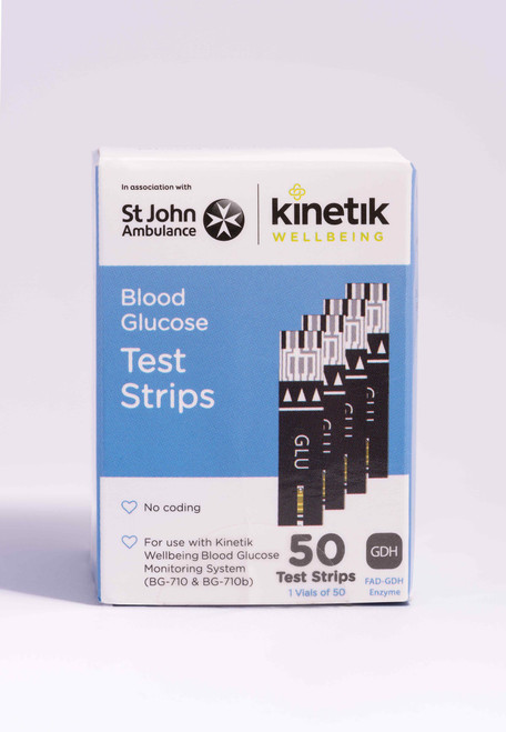 Kinetik Wellbeing Blood Glucose Test Strips 50s