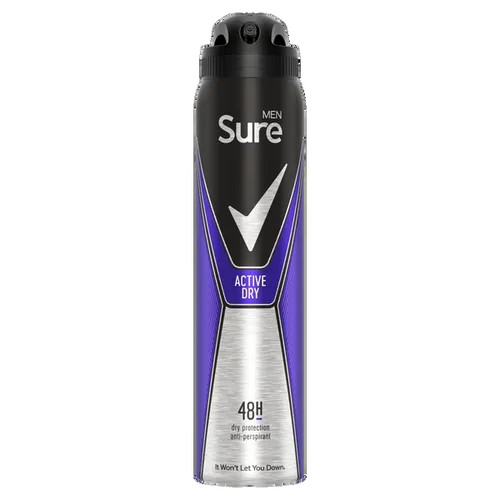 Sure Active Dry Anti-perspirant Deodorant Aerosol 150 ml