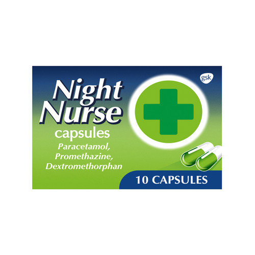 Night Nurse Cold and Flu Relief Capsules 10s