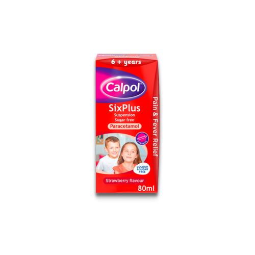 Calpol Six Plus Suspension Sugar Free 80ml