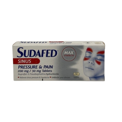 Sudafed Sinus Pressure & Pain Tablets 12s