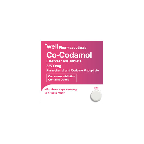 Well Co-Codamol  8/500mg Effervescent Tablets 32s