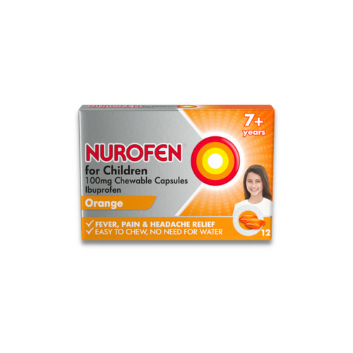 Nurofen 100MG Children's chewable capsules – Orange 7+ Years