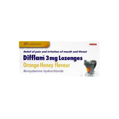 Difflam 3mg Lozenges Orange & Honey 20s