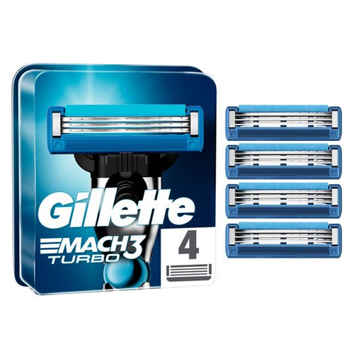 Gillette Mach 3 Turbo Blades x 4