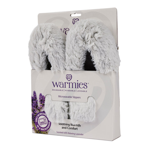 Warmies Heatable Slippers - Grey marshmallow