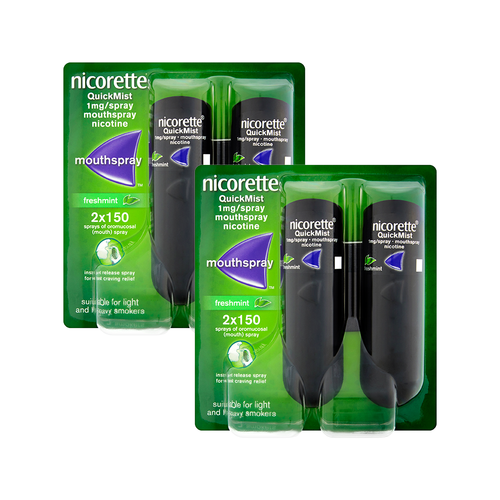 Nicorette 8 Week Bundle - Quickmist 1mg/Spray Mouth Spray x 2