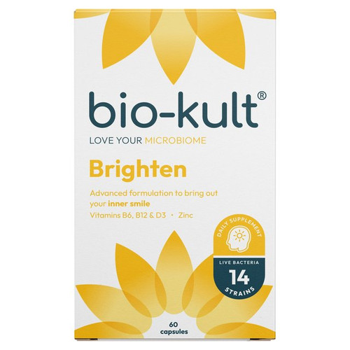 Bio-Kult Brighten Biotics Gut Supplement with Vitamin D 60 Capsules