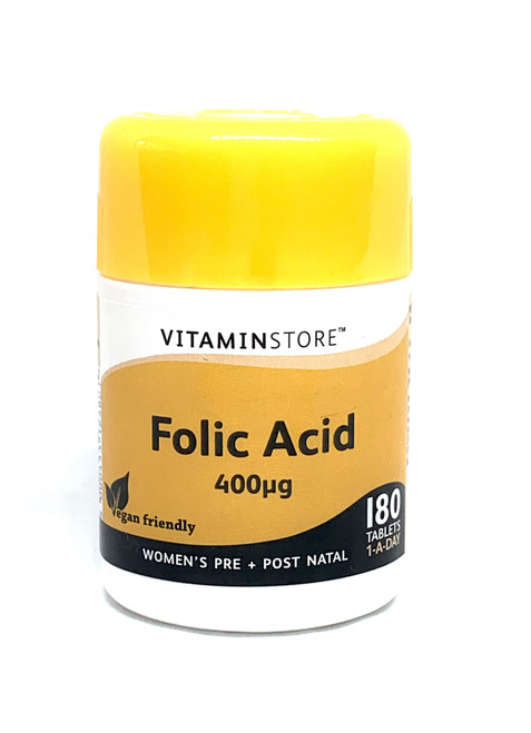 Vitamin Store Folic Acid 400iu Tablets 180