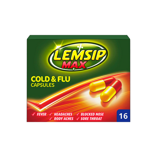 Lemsip Cold & Flu Max Strength Capsules 16s