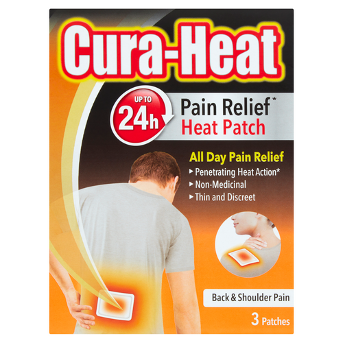 Cura-Heat Back & Shoulder Pain 3s