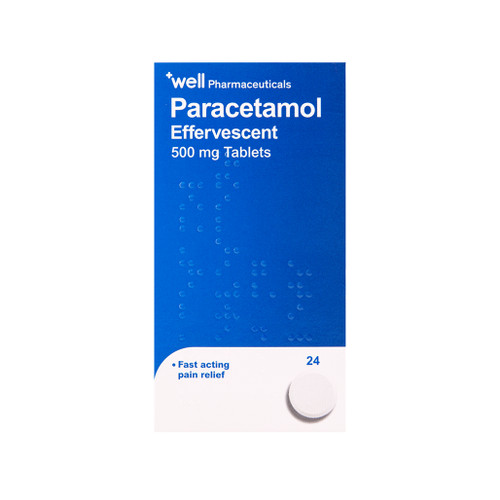 Well Paracetamol 500mg Effervescent Tablets 24s