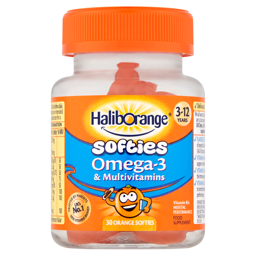 Haliborange Omega 3 & Multivitamin Orange Flavour Softies