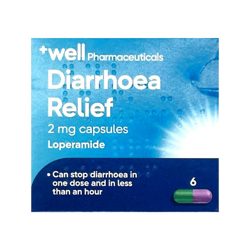 WELL DIARRHOEA RELIEF 2MG CAP 6S (Loperamide)