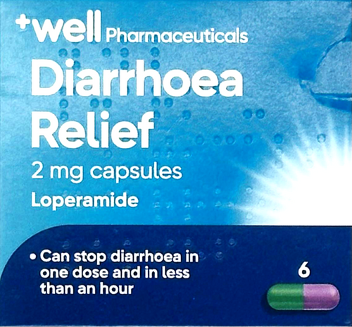 WELL DIARRHOEA RELIEF 2MG CAP 6S (Loperamide)