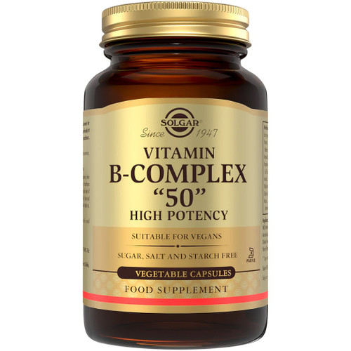 Solgar Vitamin B-Complex "50" High Potency Vegetable Capsules 50s