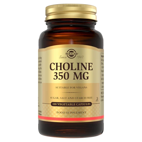 Solgar Choline 350mg Vegetable Capsules 100s