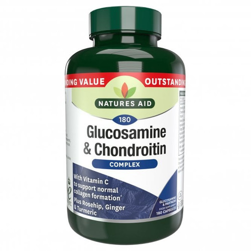 Natures Aid Glucosamine 500mg & Chondroitin 100mg Complex, 90 Capsules