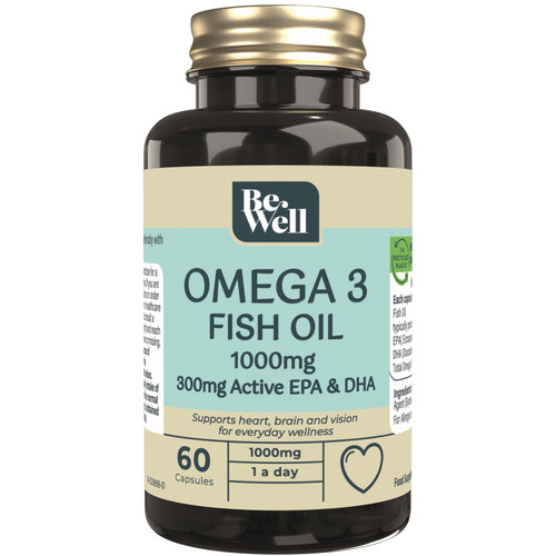 Be Well Omega 3 Fish Oil 1000mg Capsules 60s
