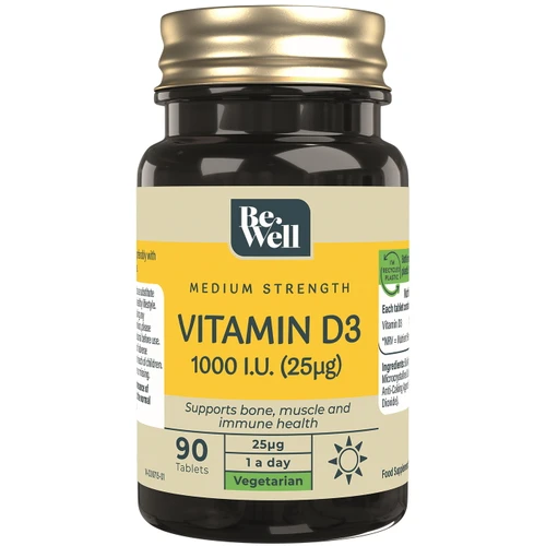 Be Well Vitamin D 1000IU (25µg) Tablets 90s