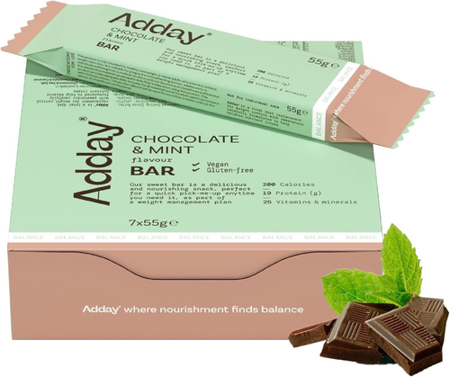 Adday Chocolate & Mint Flavour Bar 7x55g