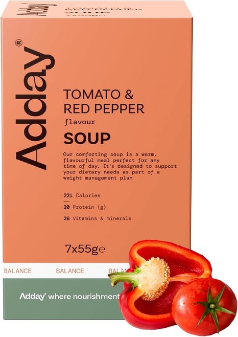 Adday Tomato & Red Pepper Flavour Soup Sachets 7x55g
