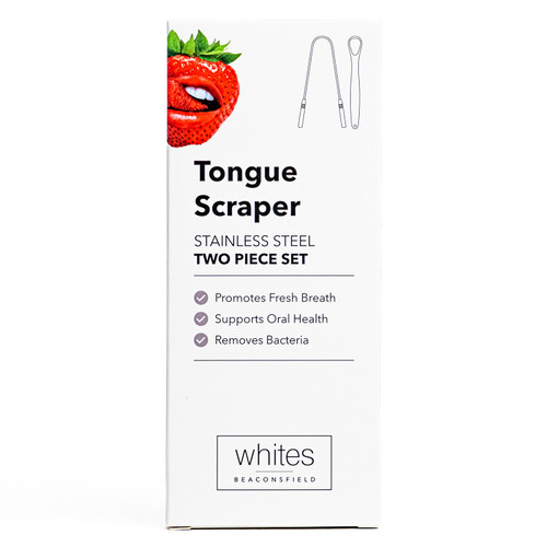 Whites Beaconsfield Stainless Steel Tongue Scraper