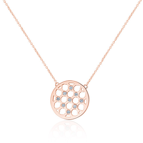 Lattice Design Ladies Diamond Pendant