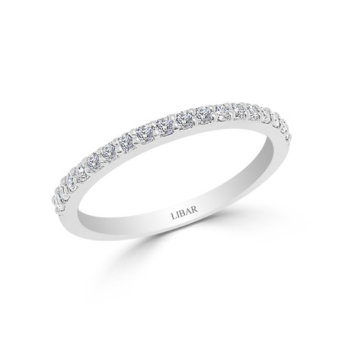 Micro Shared Claw Set Diamond Ladies Wedding Band