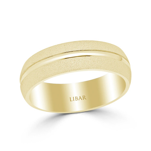 Sandblasted Edge Mens Wedding Band
