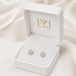 LIBAR Halo Cluster Diamond Stud Earrings