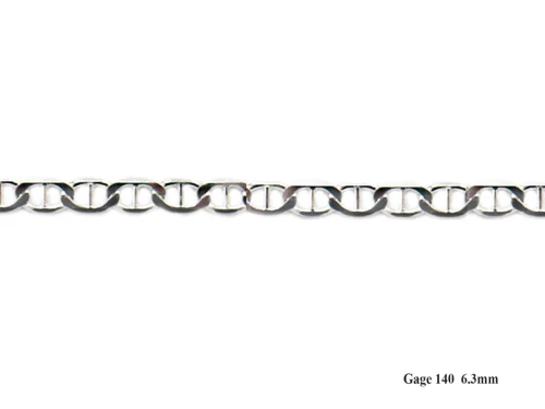 Sterling Silver Flat Gucci Chain 6.3mm