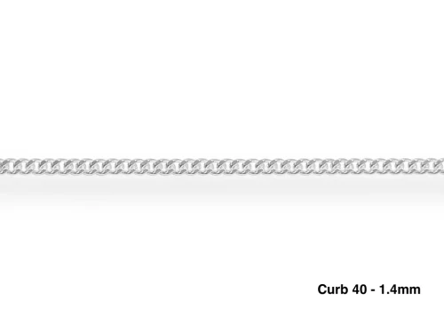 Sterling Silver Curb Chain 1.4mm